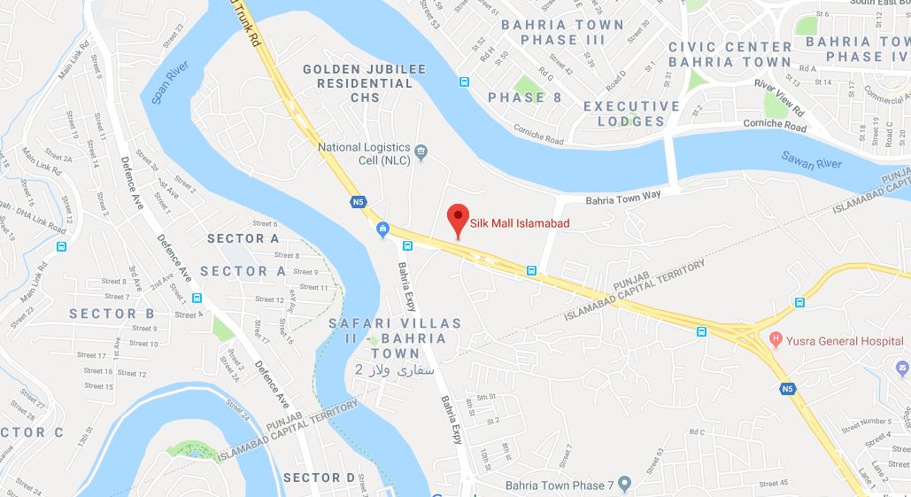 Silk Mall Islamabad Location Map